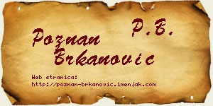 Poznan Brkanović vizit kartica